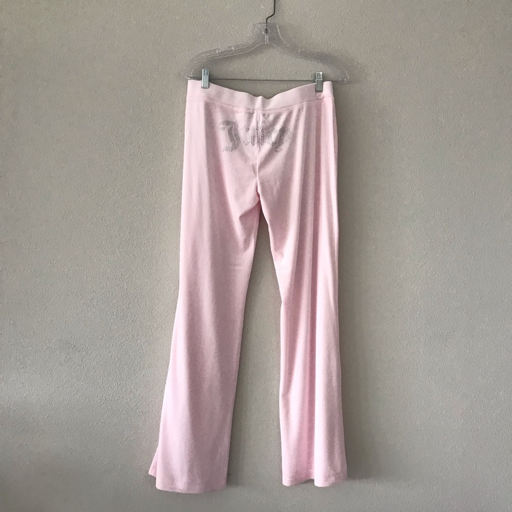 JUICY COUTURE Velour OG Bling Tracksuit Hoodie & Pant Set Light Pink Size M - Picture 3 of 10